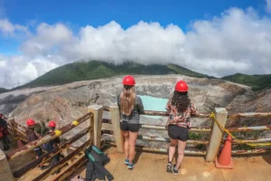 Bailey-and-her-friend-stand-at-the-viewpoint-overlooking-Poas-Volcano-Costa-Rica