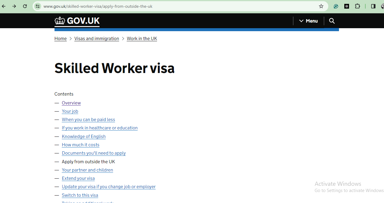 UK Visa for Transport Workers: A page for categories of skilled workers visas